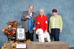 Baron gets a Group One at the Fraser Valley Kennel Club Dog Show!